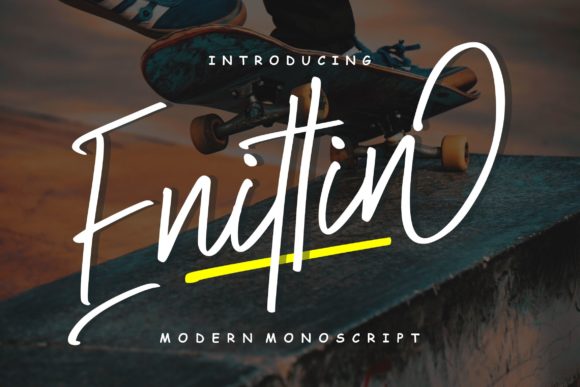 Enittin Modern Mono Script for Elegant Web Design and Branding