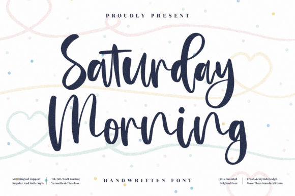 Saturday Morning Handwritten Font for Crafters