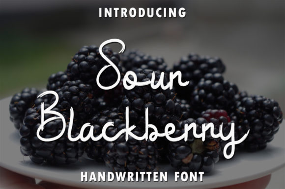 Sour Blackberry Font: A Simple Handwritten Typeface for Crafters