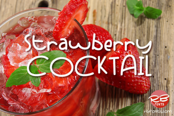 Strawberry Cocktail Font for Editorial Charm and Reader Engagement