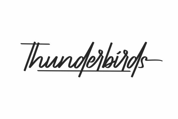 Thunderbirds: A Script Handwritten Font for Digital Branding and Web Design