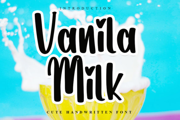 Vanila Milk Script Handwritten Font for Elegant Craft Projects