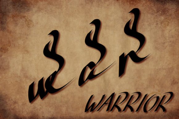 War Warrior: A Bold Script Handwritten Font for Designers