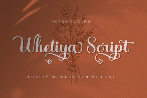 Whetiya: A Romantic Script Font for Editorial Design